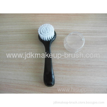 Nylon Hair Plastic Face Cleaning Brush With Black Handle 